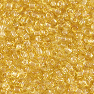 Glas rocailles kralen 11/0 (2mm) Transparent golden yellow